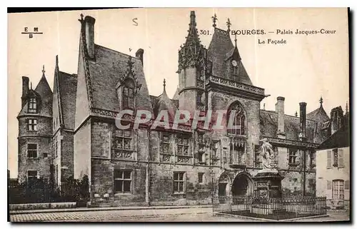 Cartes postales Bourges Palais Jacques Coeur La Facade