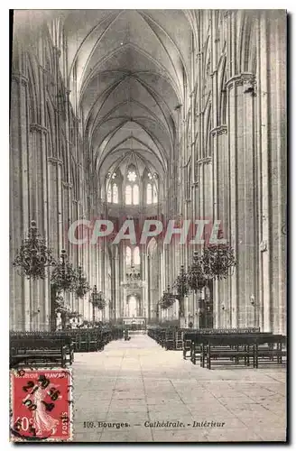 Cartes postales Bourges Cathedrale Interieur