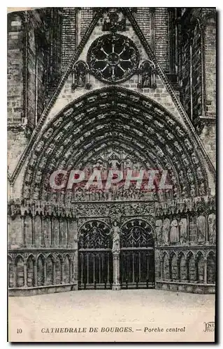 Ansichtskarte AK Cathedrale de Bourges Porche central