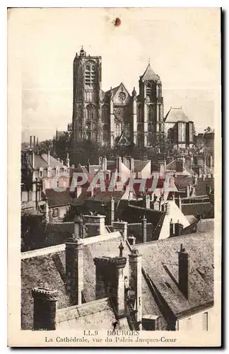 Cartes postales Bourges La Cathedrale vue du Palais Jacques Coeur