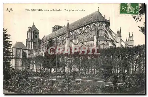 Cartes postales Bourges La Cathedrale Vue prise du Jardin