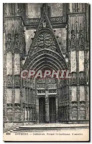 Ansichtskarte AK Bourges Cathedrale Portail St Guillaume Ensemble