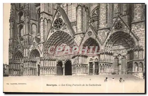 Cartes postales Bourges Les Cinq Portails de la Cathedrale