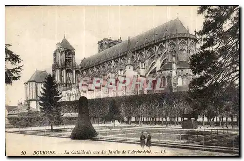 Ansichtskarte AK Bourges La Cathedrale vue du Jardin de l'Archeveche