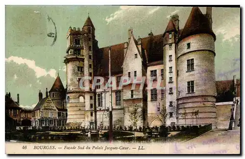 Cartes postales Bourges Facade Sud du Palais Jacques Coeur Imprimerie