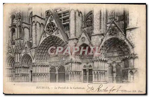 Ansichtskarte AK Bourges Le Portail de la Cathedrale