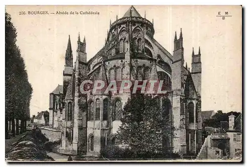 Ansichtskarte AK Bourges Abside de la Cathedrale