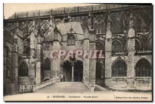 Ansichtskarte AK Bourges Cathedrale Facade Nord