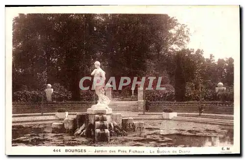 Ansichtskarte AK Bourges Jardin des Pres Fichaux Le Bassin de Diane