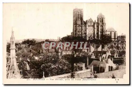 Cartes postales Bourges Vue centrale prise du Palais Jacques Coeur