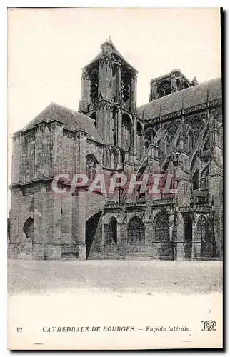 Cartes postales Cathedrale de Bourges Facade laterale