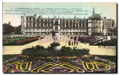 Cartes postales St Germain en Laye Le Chateau vu du Parterre