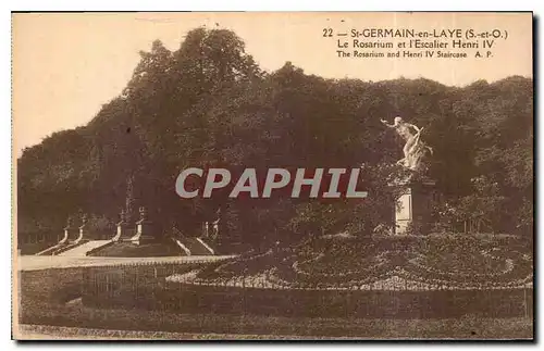 Ansichtskarte AK St Germain en Laye S et O Le Rosarium et l'Escalier Henri IV