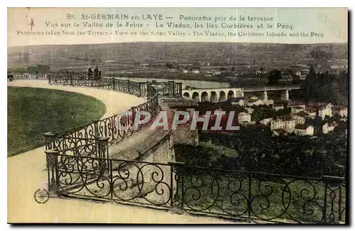 Ansichtskarte AK St Germain en Laye Panorama pris de la terrasse Vue sur la Vallee de la Seine Le Viaduc les Iles