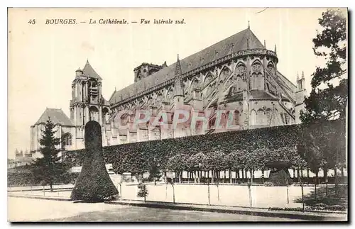 Cartes postales Bourges La Cathedrale Vue laterale sud