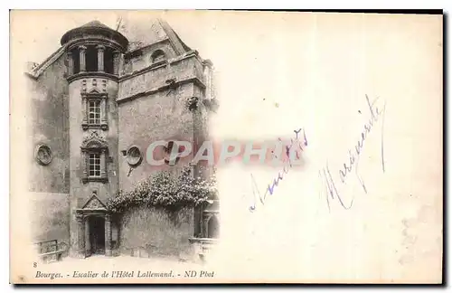 Cartes postales Bourges Escalier de l'Hotel Lallemand