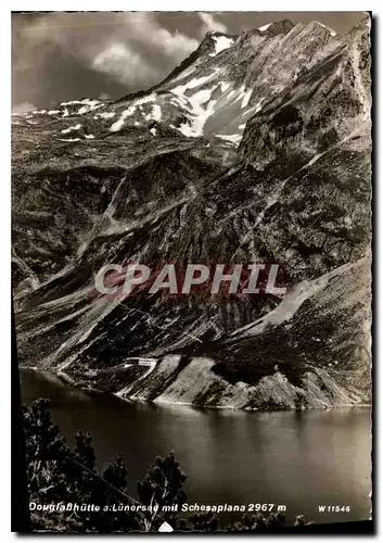 Moderne Karte Douglabhutte Lunersee mit Schesaplana