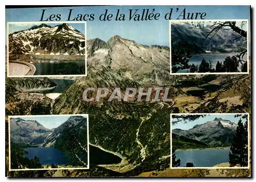 Moderne Karte Les Lacs de la Vallee d'Aure