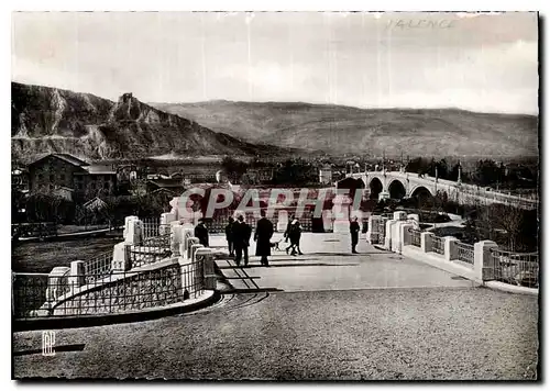 Moderne Karte Valence Le Parc Jouvet Le Pont et le Chateau de Crussel