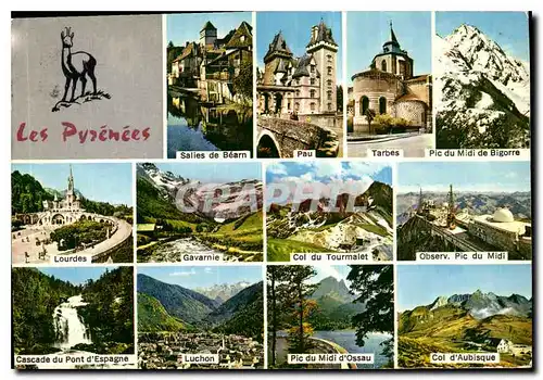 Cartes postales moderne Les Pyrenees Salies de Bearn Pau Tarbes Pic du Midi de Bigorre