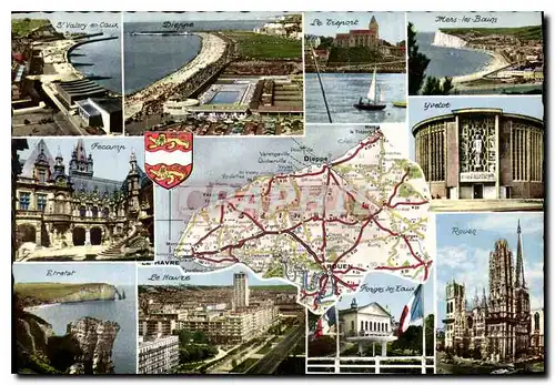 Cartes postales moderne La Seine Maritime St Valery en Caux Dieppe Le Treport Mers les Bains Fecamp Yvetot