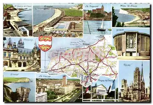 Cartes postales moderne La Seine Maritime St Valery en Caux Dieppe Le Treport Mers les Bains Fecamp Yvetot