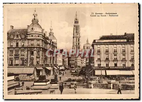 Cartes postales moderne Anvers Antwerpen Canal au Sucre Suikerrui
