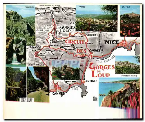 Cartes postales moderne Circuit des Gorges du Loup L'Arriere pays pittoresque de la Cote d'Azur