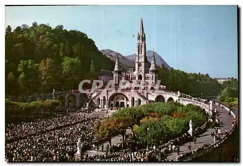 Moderne Karte Lourdes Hautes Pyrenees La Basilique et l'Esplanade