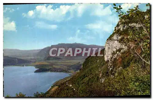 Moderne Karte Rocher de la Chambotte Automne Lac du Bourget Baie de Chatillon et le Grand Colombier