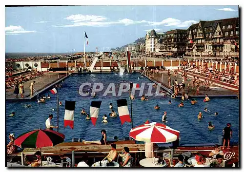 Moderne Karte Trouville Reine des Plages La Piscine