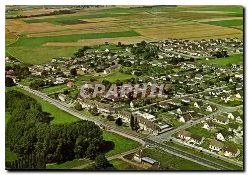 Moderne Karte Sannerville Calvados Vue Aerienne