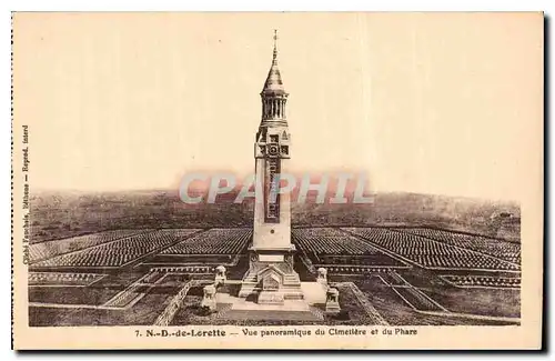 Cartes postales ND de Lorette Vue panoramique du Cimellere etdu Phare