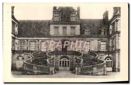 Ansichtskarte AK Chateau de Fontainebleau Escalier en Fer a Cheval