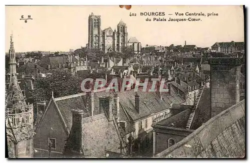 Cartes postales Bourges Vue centrale prise du Palais Jacques Coeur