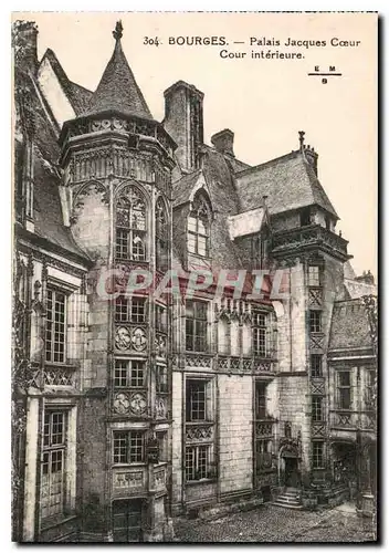 Cartes postales Bourges Palais Jacques Coeur Cour Interieure