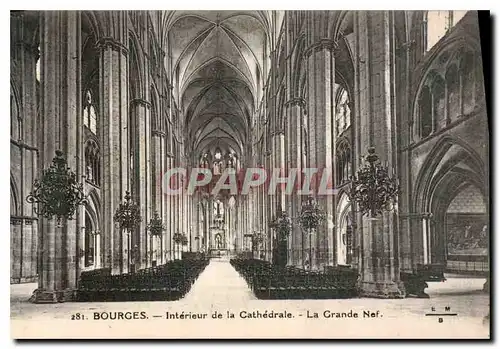 Ansichtskarte AK Bourges Interieur de la Cathedrale