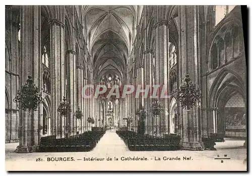 Cartes postales Bourges Interieur de la Cathedrale
