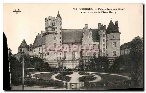 Ansichtskarte AK Bourges Palais Jacques Coeur Vue prise de la Place Berry