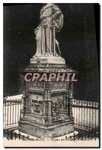 Cartes postales Bourges Statue de Jacques Coeur