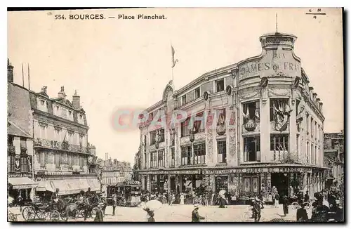 Cartes postales Bourges Place Planchat Tramway