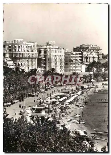 Cartes postales Cannes La Plage la Croisette et les grands hotels