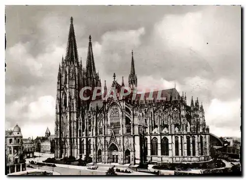 Moderne Karte La Cathedrale de Cologne vue de cote sud