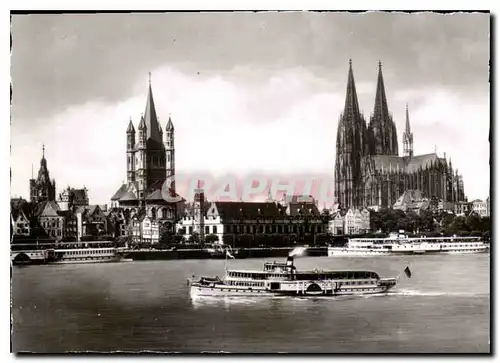 Moderne Karte Cologne Rhin