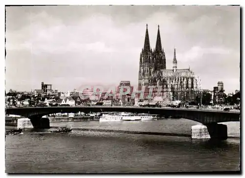 Moderne Karte Cologne le Pont de Deutz