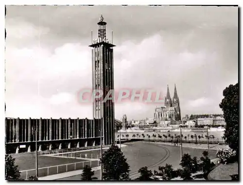 Moderne Karte Tour de l'exposition avec vue sur Cologne