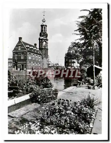 Cartes postales moderne Amsterdam Singel avec la Tour de la Monnaye et le marche aux fleurs