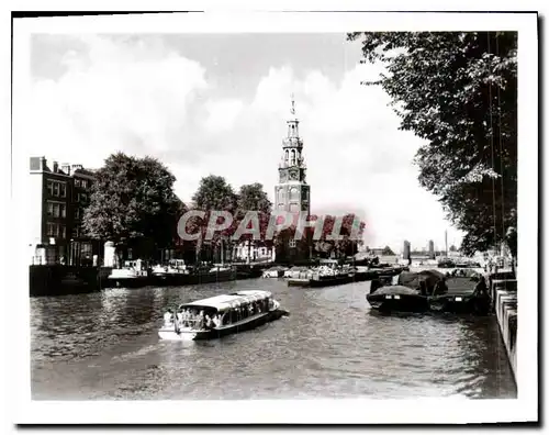 Moderne Karte Amsterdam Oude Schans avec la tour Montelbaan