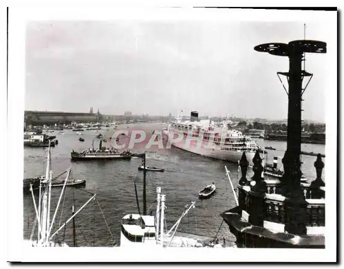 Moderne Karte Amsterdam L'Ij avec le bateau Oranje