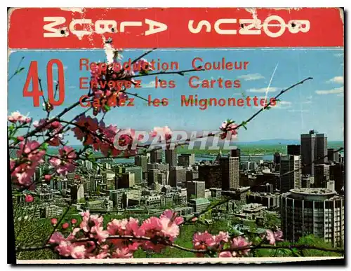 Cartes postales moderne Montreal Quebec Vue du Centre Ville du velbedere du Mont Royal